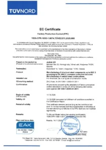 FPC certificate